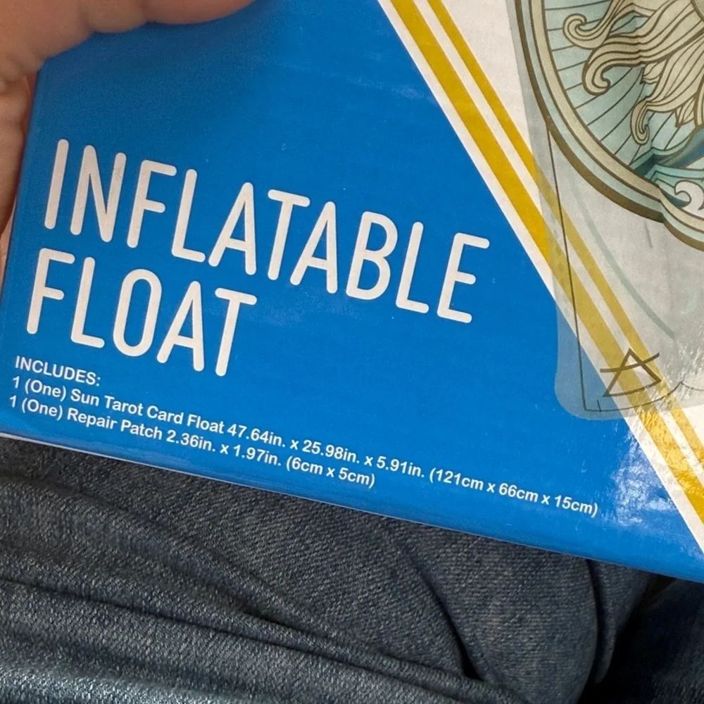 Sunburst Inflatable Float - Blue and White NEW